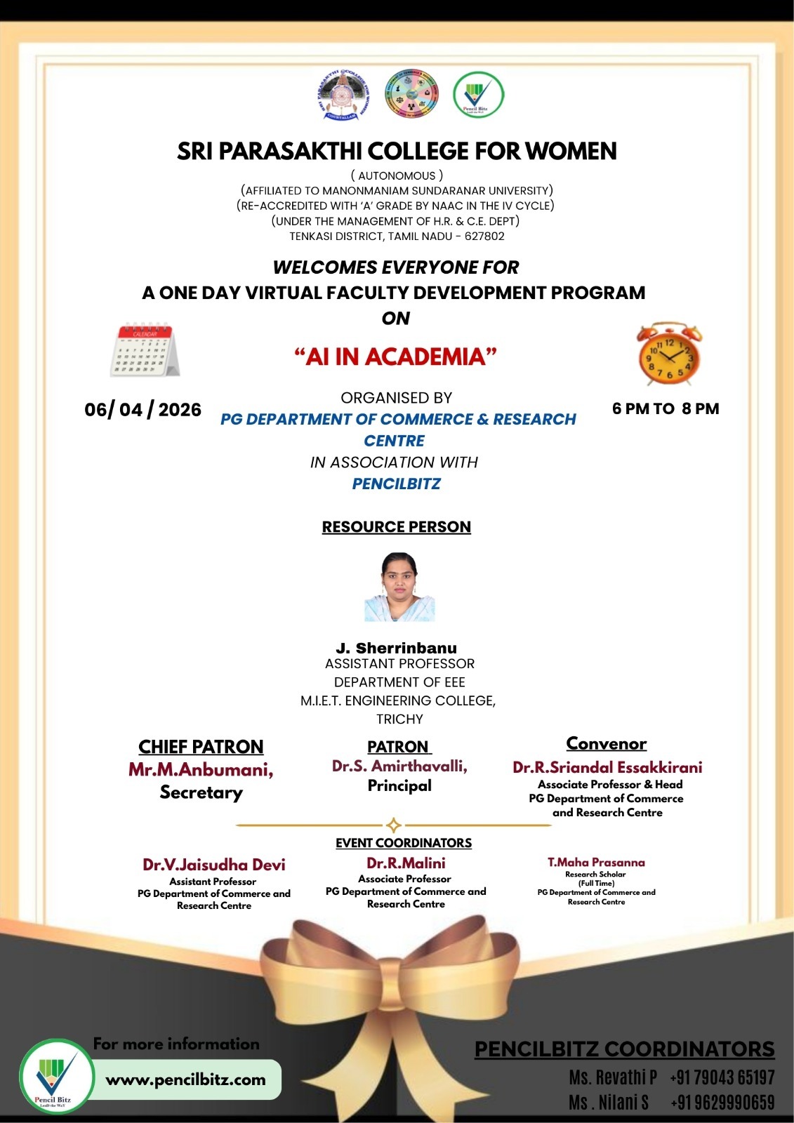  Sri parasakthi College For Women 